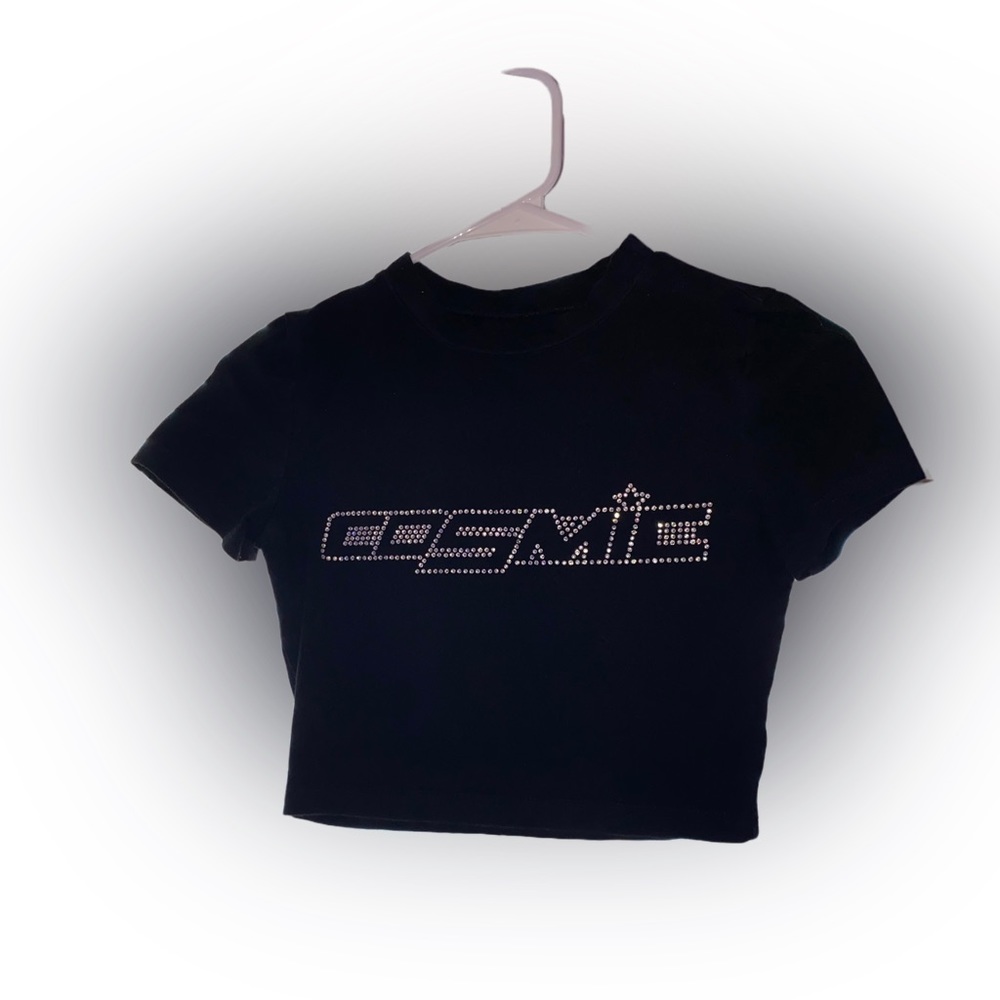 Y2K “Cosmic” Bedazzled Cropped Tee